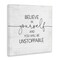Stupell Industries Believe In Yourself Inspirational Canvas Wall Art